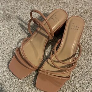 A New Day Women's Brown Strappy Heels